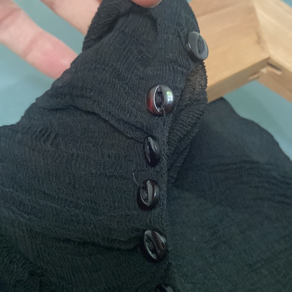 YIGAL AZROUEL black silk taffeta top size 4 - Picture 7 of 10